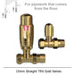 400mm Wide - 900mm High Shiny Gold Heated Towel Rail Radiator 
