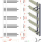 Dual Fuel 500 x 1200mm Straight Anthracite Grey Designer Heated Towel Rail Radiator- (incl. Valves + Electric Heating Kit) 
