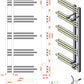 Dual Fuel 500 x 1200mm Straight Matt Black Designer Heated Towel Rail Radiator- (incl. Valves + Electric Heating Kit)