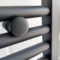 Universal Anthracite Wall Brackets for Heated Towel Rail Radiator Set
