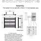 560mm Wide - 480mm High Stainless Steel Heated Towel Rail Radiator Ladder Flat Bathroom 