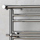 Dual Fuel 490 x 680mm Straight Chrome Shelf Designer Heated Towel Rail Radiator- (incl. Valves + Electric Heating Kit) 