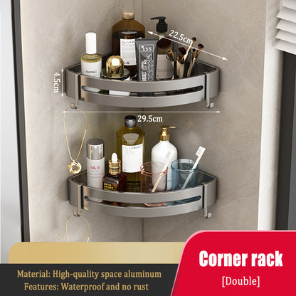  Étagère triangulaire étanche pour rangement d'angle, fixation murale, lot de 2 