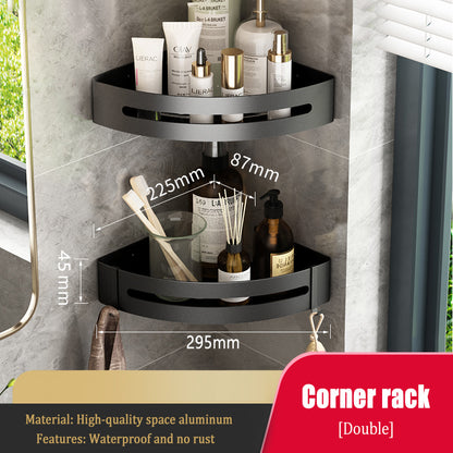 Waterproof Triangle Shelf Corner Storage Wall Mounted Pack of 2