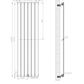452mm x 1600mm Anthracite Gray Designer Vertical Single Flat Panel Radiator, 2558 BTU 