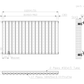 1020mm x 600mm Anthracite Gray Designer Horizontal Single Column Radiator, 2370 BTU 