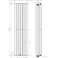 420mm x 1600mm Anthracite Gray Designer Vertical Double Column Radiator, 4607 BTU