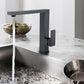 Geometric Black Brass Elegant Bathroom Tap 360 Swivel KPY-3003MB