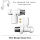 Modern White Straight Radiator Valves 10mm Pair 