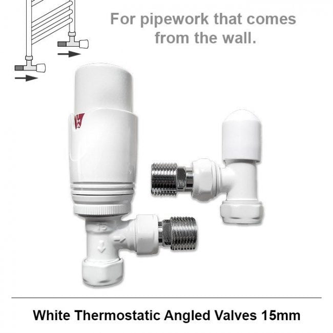 400mm Wide - 800mm High Flat White Heated Towel Rail Radiator
