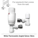 Add Thermostatic Angled White Valves