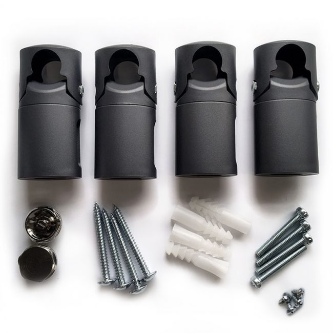 Clamp UNIVERSAL Anthracite brackets Heated towel RAIL radiator Flat Or