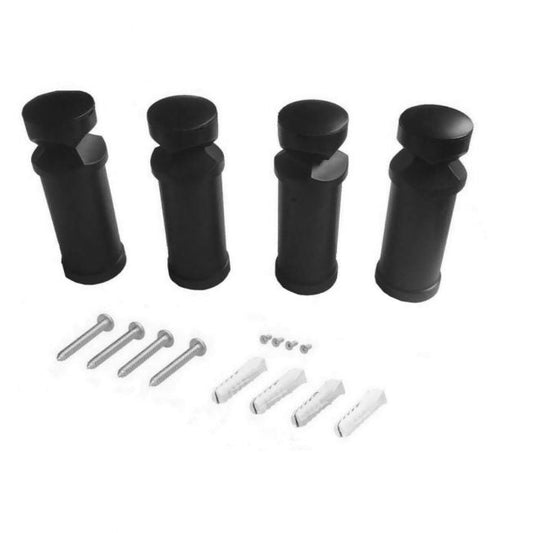 Black Towel Rail Radiator Replacement Wall Bracket Kit 
