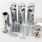 Dual Fuel 400 x 400mm Straight Chrome  Heated Towel Rail Radiator- (incl. Valves + Electric Heating Kit) 