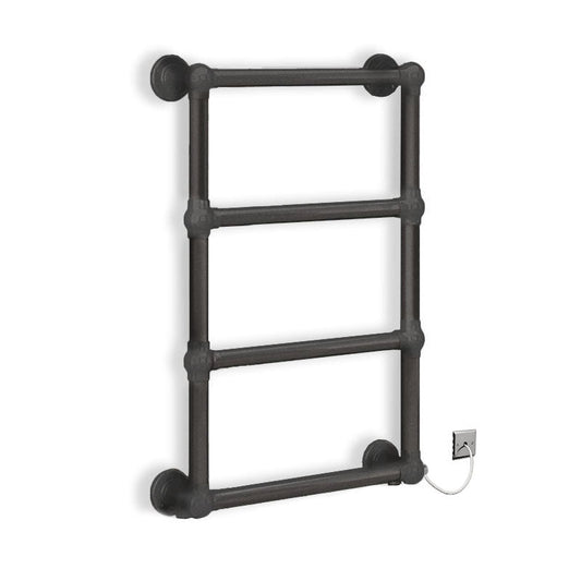 500mm Wide - 750mm High Modern Anthracite Electric Towel Rail Radiator Charlotte Designer Bathroom