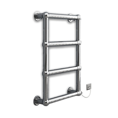 500mm Wide - 750mm High Modern Chrome Electric Towel Rail Radiator Charlotte Designer Bathroom 