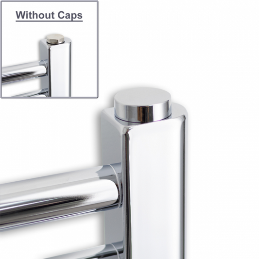 2 Chrome Cover Cap for Towel Radiators blanking plug and air vent valve