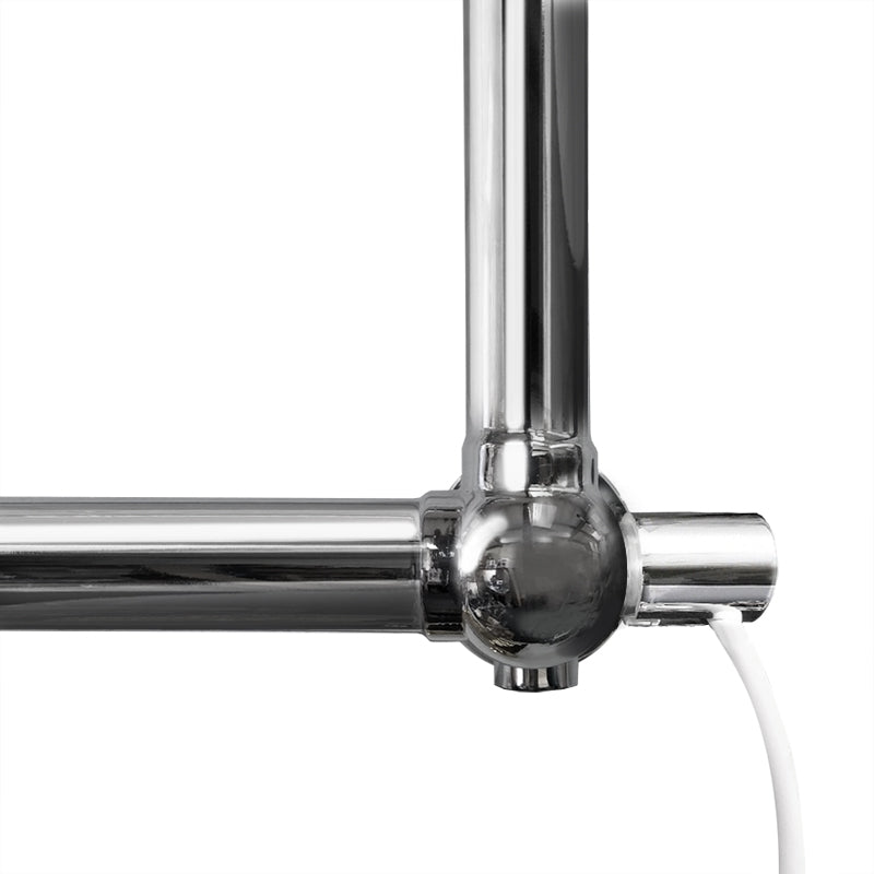  500mm Wide - 750mm High Modern Chrome Electric Towel Rail Radiator Charlotte Designer Bathroom