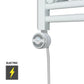 300mm Wide - 1200mm High Flat White Electric Heated Towel Rail Radiator 