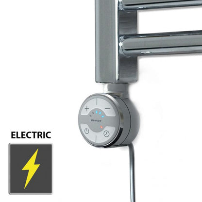  550 mm breit – 900 mm hoch, flacher, elektrischer Handtuchheizkörper aus Chrom 