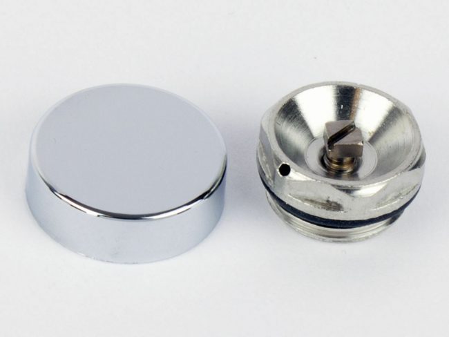  Chrome Cover Cap With Bleeding Air Vent For Radiator Towel Rails