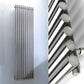 460 x 2000mm Impulse - Stainless Steel Brushed Chrome Designer Towel Rail Radiator
