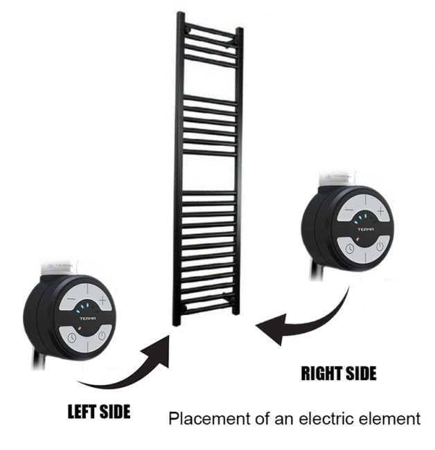  Terma MOA Thermostatic Electric Element for Heated Towel Rail Radiator Black