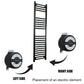 Terma MOA Thermostatic Electric Element for Heated Towel Rail Radiator Black Dual Fuel Kit 