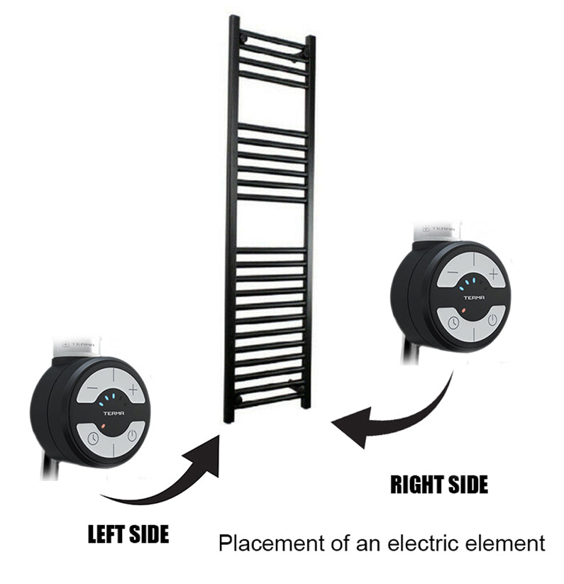  Terma MOA Thermostatic Electric Element for Heated Towel Rail Radiator Black Dual Fuel Kit