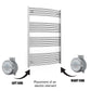 Terma MOA Electrical Towel Rail Radiator Heating Element With T-Pieces 