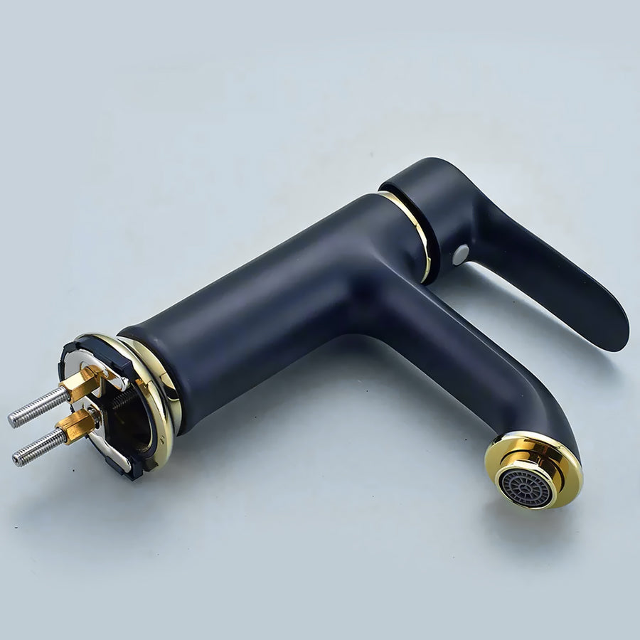  Bathroom Sink Tap Brass Single Lever Faucet Mixer Black White Chrome Gold