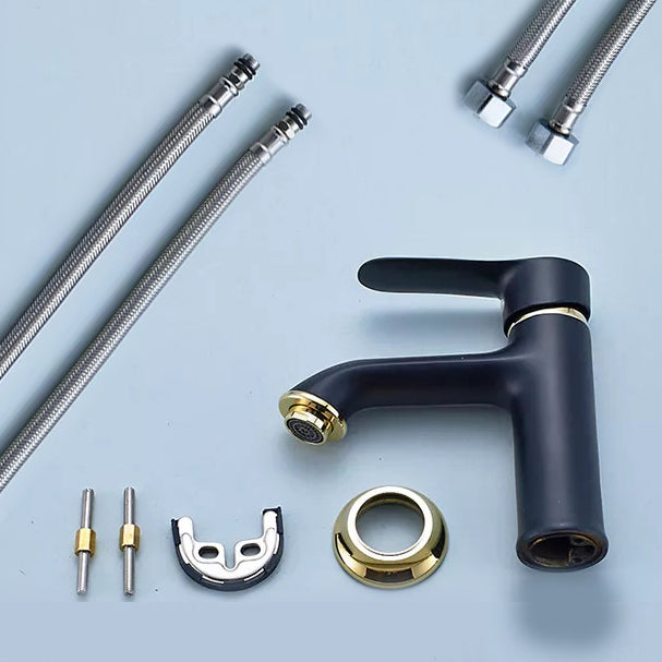  Bathroom Sink Tap Brass Single Lever Faucet Mixer Black White Chrome Gold