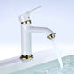 Bathroom Sink Tap Brass Single Lever Faucet Mixer Black White Chrome Gold 