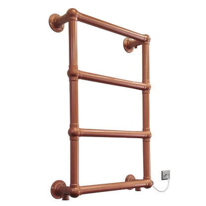 500mm Wide - 750mm Wide Modern Copper Look Electric Towel Rail Radiator Charlotte Designer Bathroom