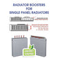 radiator boosters for single panel radiators