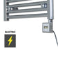 900mm Wide - 600mm High Flat Chrome Electric Heated Towel Rail Radiator 