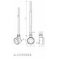 Terma Moa Gold Dual Fuel Kit for Heated Towel Rails Electric Element, Valves, T Piece 