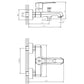 Bathroom Tap Wall Mounted Faucet Modern Brass Chrome Mixer For Bathroom 