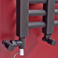 Dual Fuel 500 x 900mm Straight Matt Black Designer Heated Towel Rail Radiator- (incl. Valves + Electric Heating Kit)