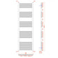 400mm Wide - 1600mm High Curved  Black Heated Towel Rail Radiator 
