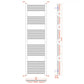 Dual Fuel 600 x 1700mm Straight Matt Black Heated Towel Rail - (incl. Valves + Electric Heating Kit) 