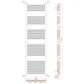 500mm Wide - 1700mm High Curved  Black Heated Towel Rail Radiator 
