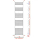 Dual Fuel 500 x 1800mm Matt Black Curved Heated Towel Rail - (incl. Valves + Electric Heating Kit) 