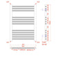 500mm Wide - 700mm High Curved Black Electric Heated Towel Rail Radiator 