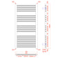 technical drawing radiator 400mm 