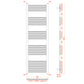 Dual Fuel 350 x 1600mm Straight Matt Black Heated Towel Rail - (incl. Valves + Electric Heating Kit) 