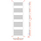 technical drawing radiator 600mm 