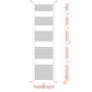 Dual Fuel 450 x 1800mm Matt Black Curved Heated Towel Rail - (incl. Valves + Electric Heating Kit) 