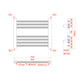 technical drawing radiator 400mm 