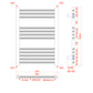 technical drawing radiator 700 